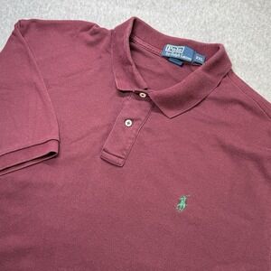 Polo Ralph Lauren Polo Shirt XXL Maroon Classic Fit Vintage Prep Ivy Style